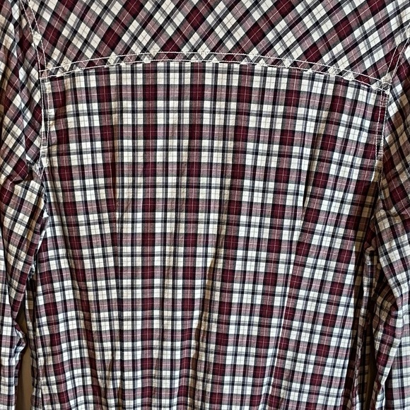 MOSSIMO Juniors Sz-XXL Button-up Top, Plaid-Not Flannel-Very Stretchy-Fitted Cut - Picture 6 of 13